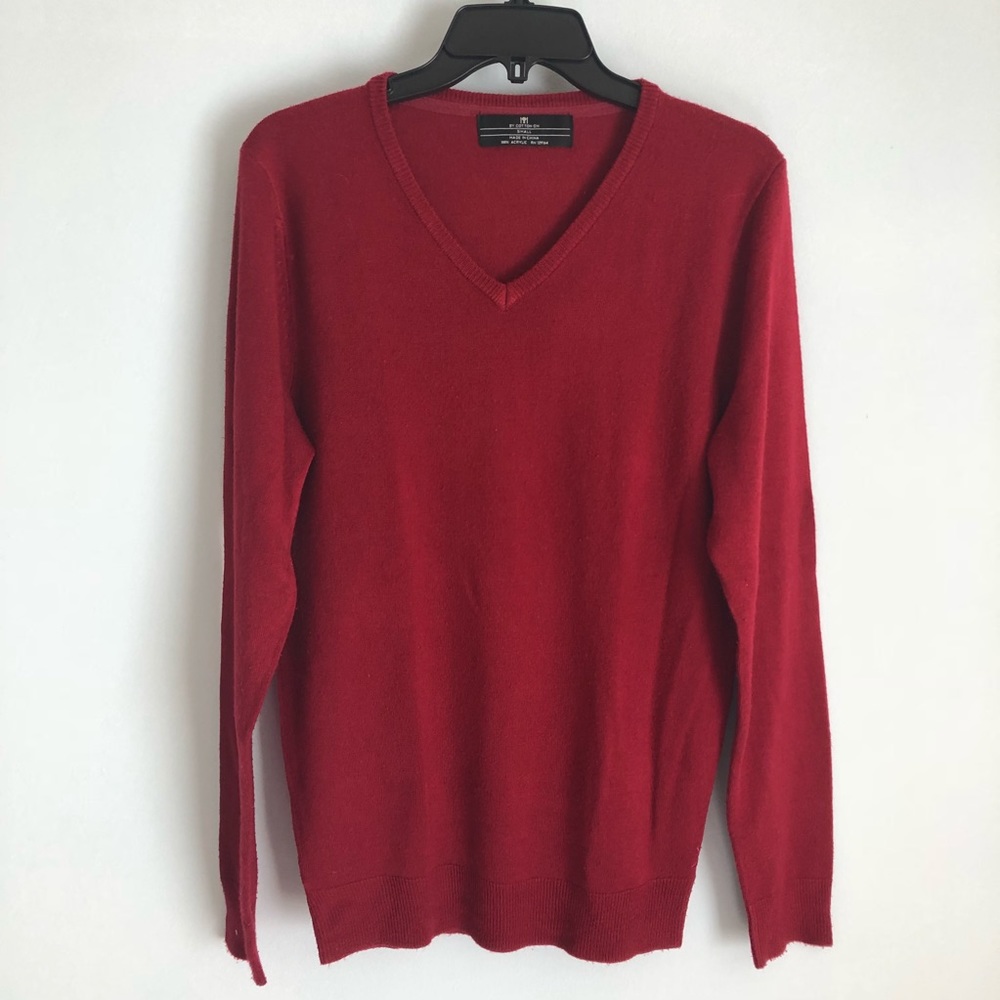 Red V-neck Sweater